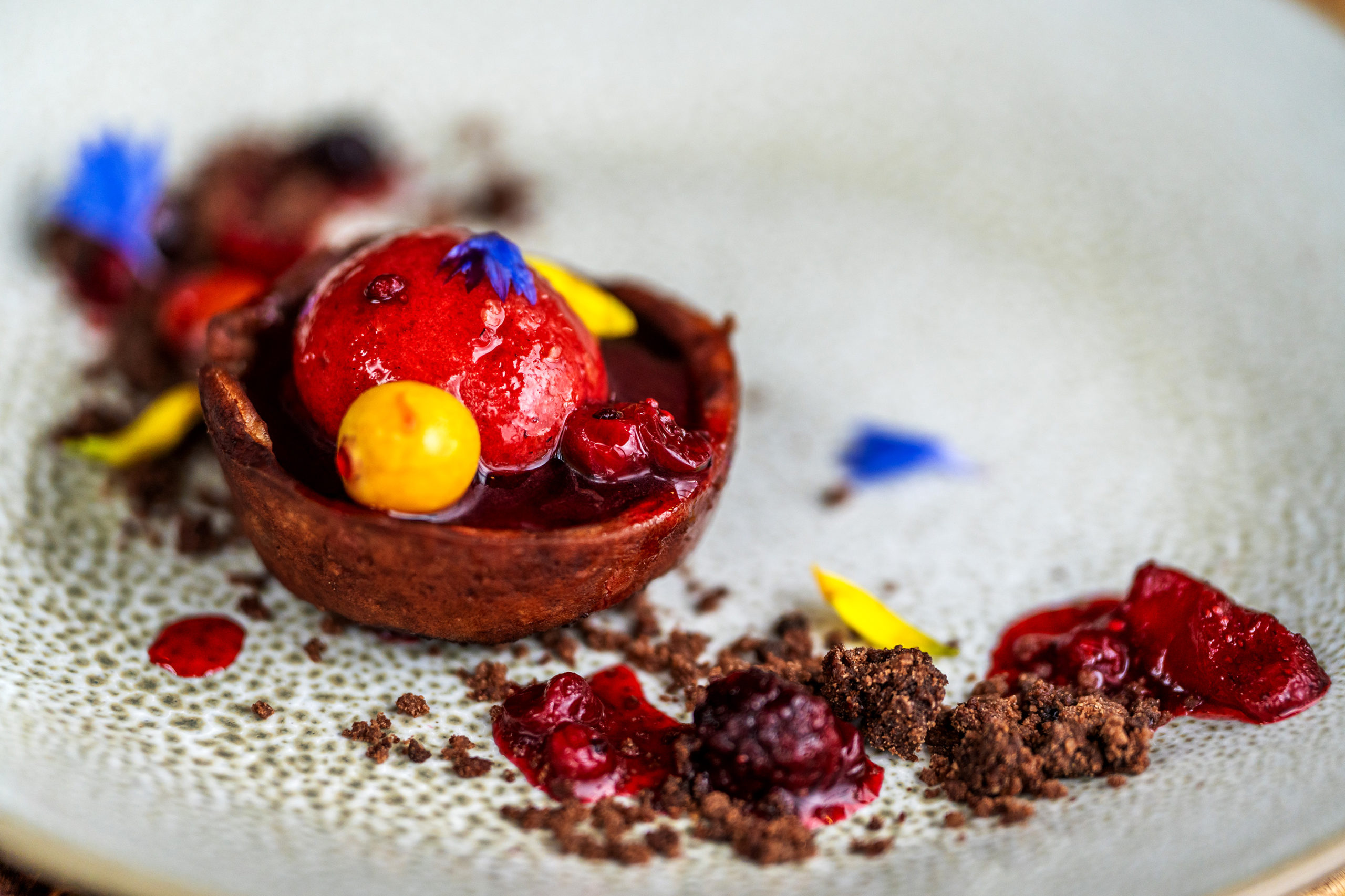 a strawberry ice cream dessert